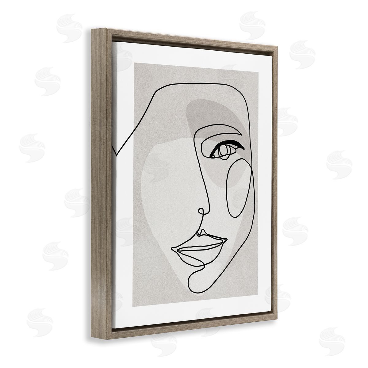 Design Fabrikken Abstract Woman's Face Monochromatic Avant-Garde