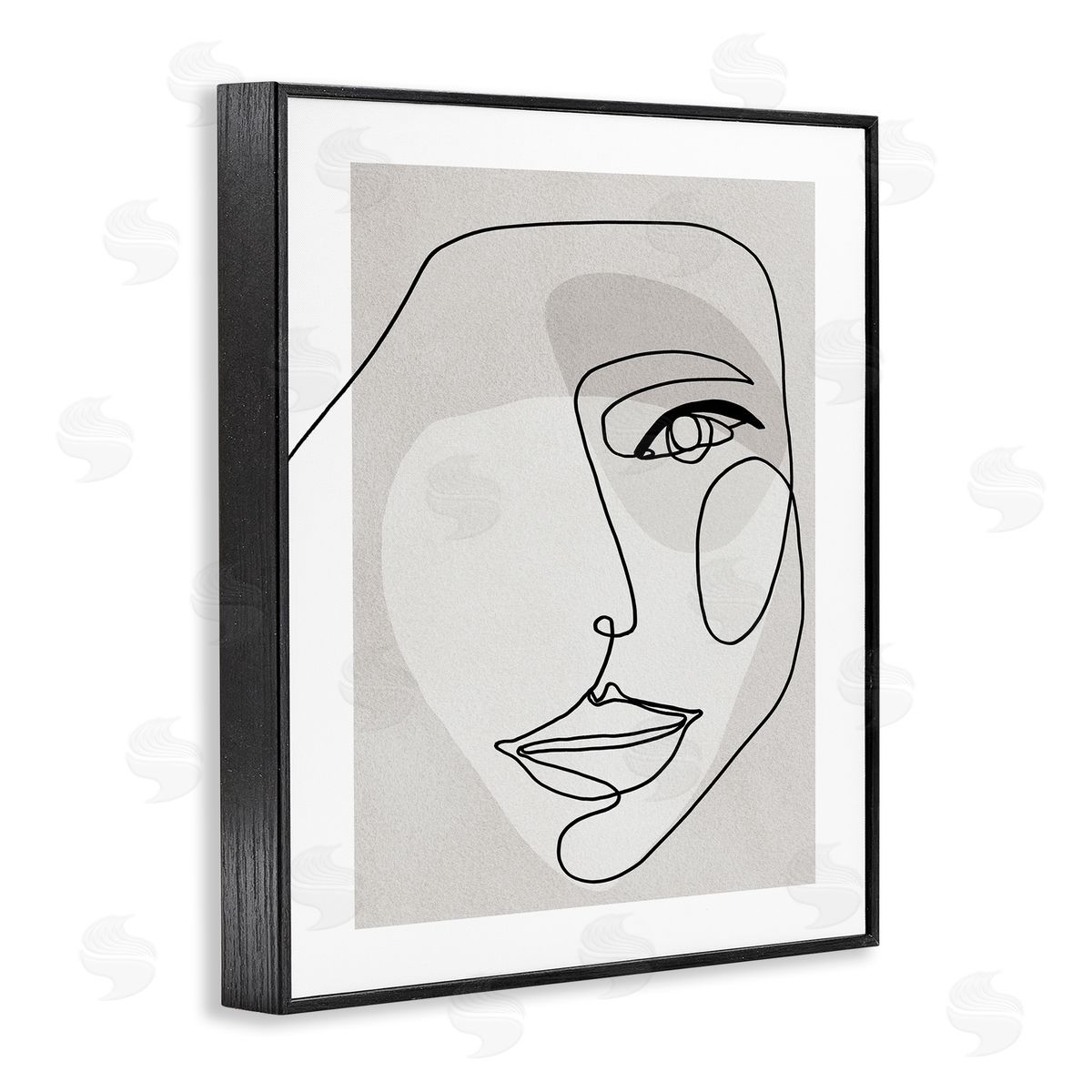 Design Fabrikken Abstract Woman's Face Monochromatic Avant-Garde