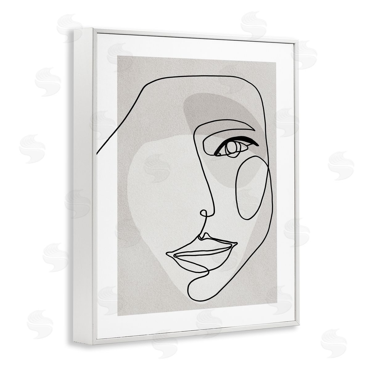Design Fabrikken Abstract Woman's Face Monochromatic Avant-Garde