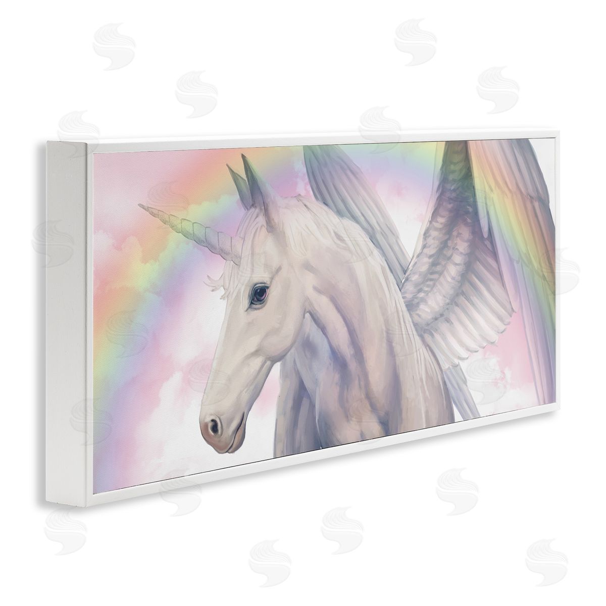 Ziwei Li Magical Pegasus Beautiful Pink Clouds Soft Rainbow