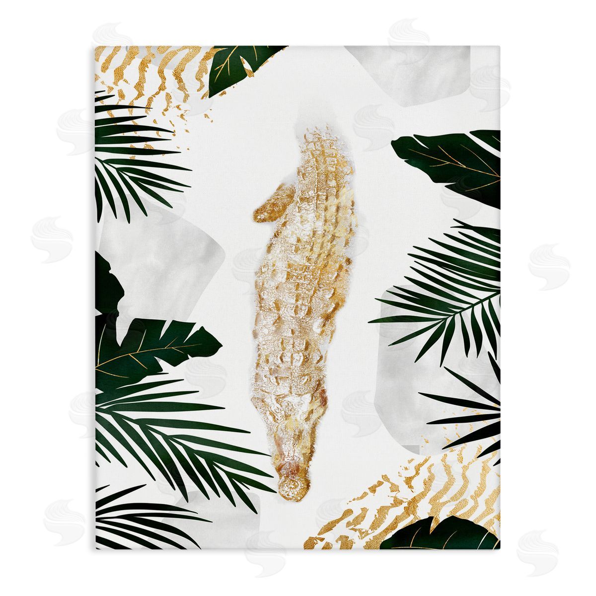 Ziwei Li Avante-Garde Alligator Tropical Milky White Jungle River