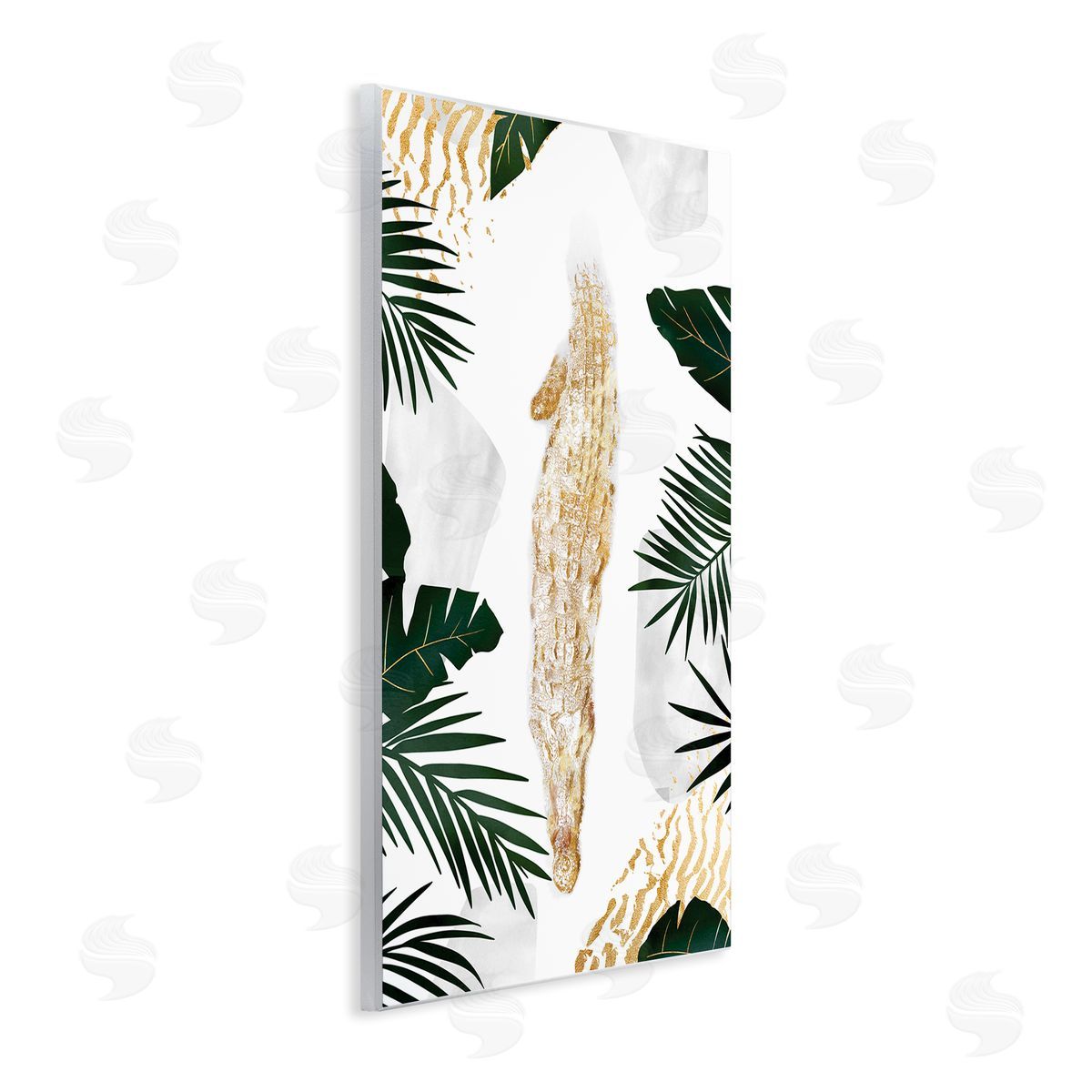 Ziwei Li Avante-Garde Alligator Tropical Milky White Jungle River