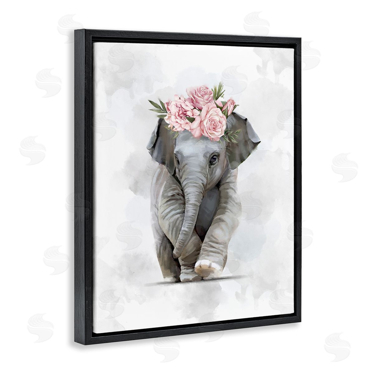 Ziwei Li Adorable Baby Elephant Eye-Catching Pink Flower Crown