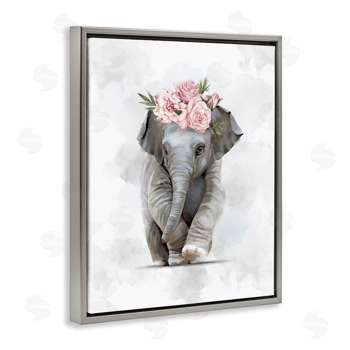 Ziwei Li Adorable Baby Elephant Eye-Catching Pink Flower Crown