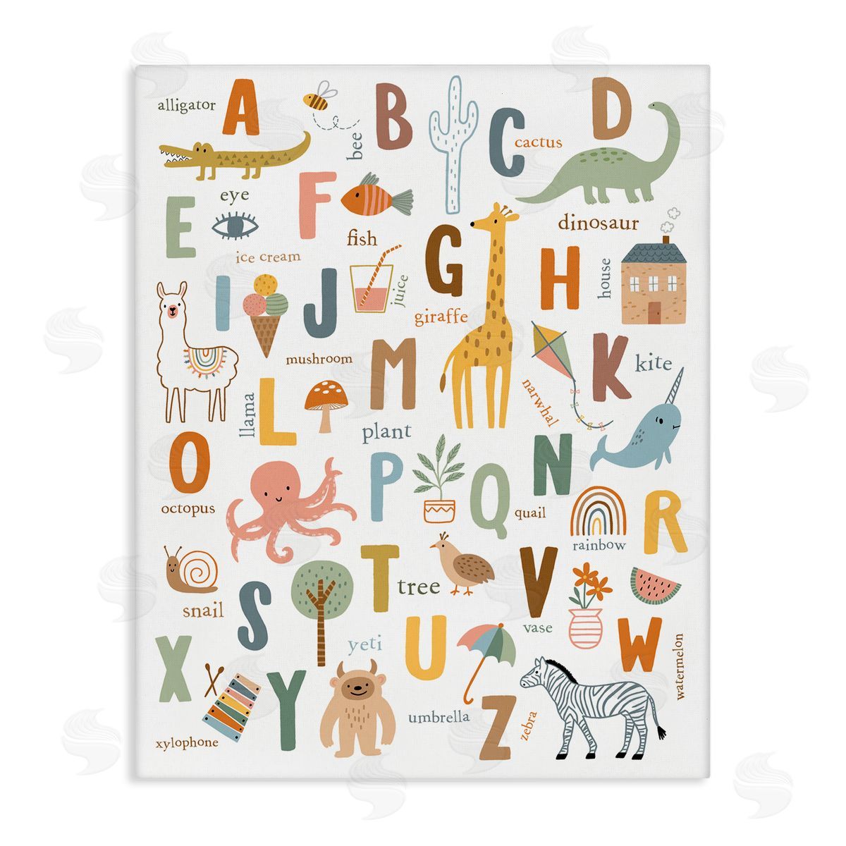Nina Seven Fun Educational ABC Chart Cute Animals 