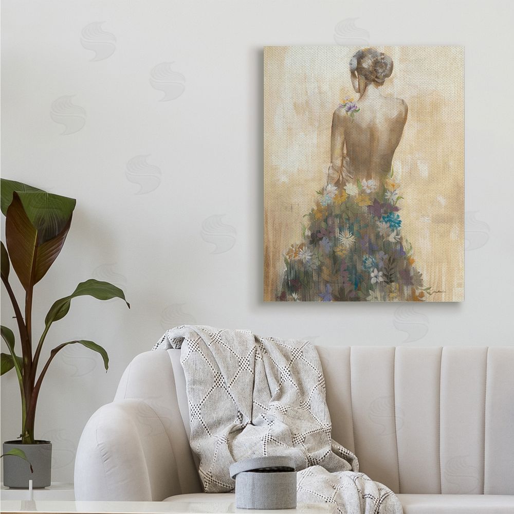 Liz Jardine Nude Female Body Soft Tone Flower Dress 