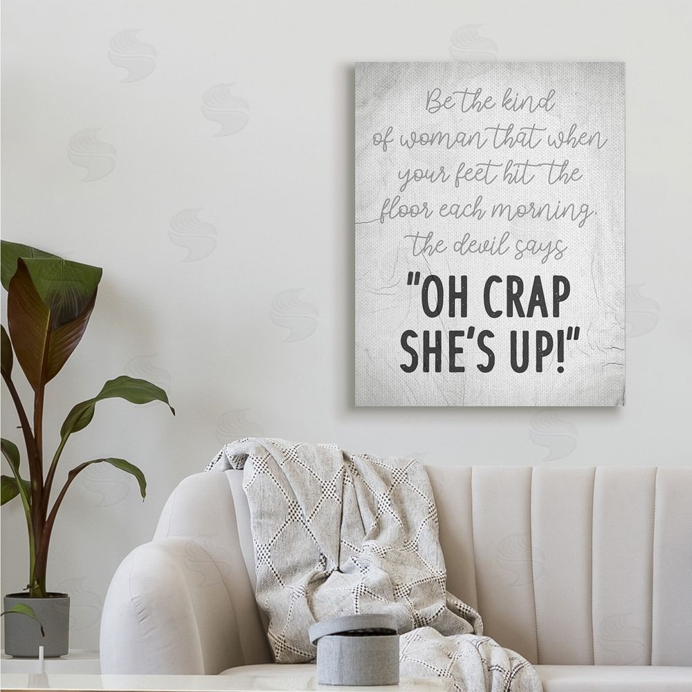 Stupell Studio That Kind of Woman Humorous Phrase Rustic Script
