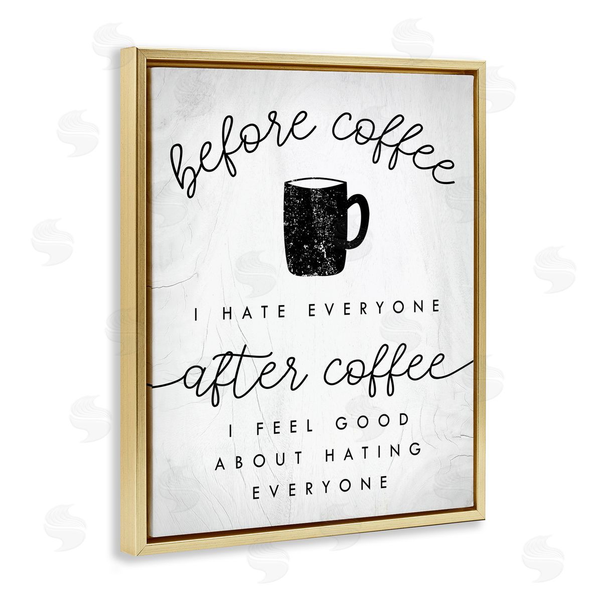 Stupell Studio Before Coffe_sidee Hate Everyone Quote Kitchen Humor