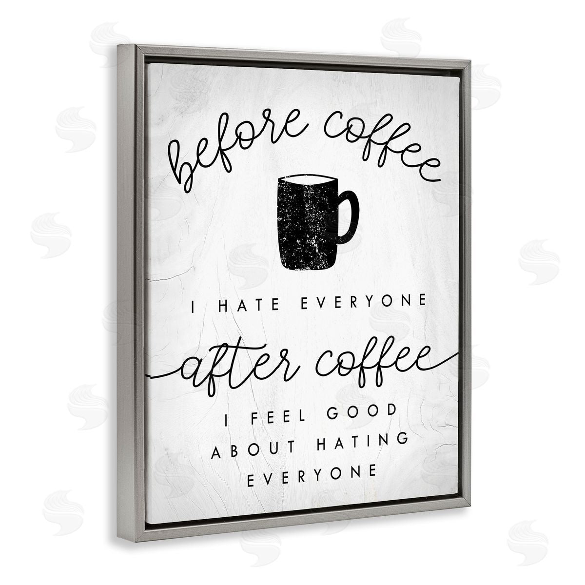 Stupell Studio Before Coffe_sidee Hate Everyone Quote Kitchen Humor