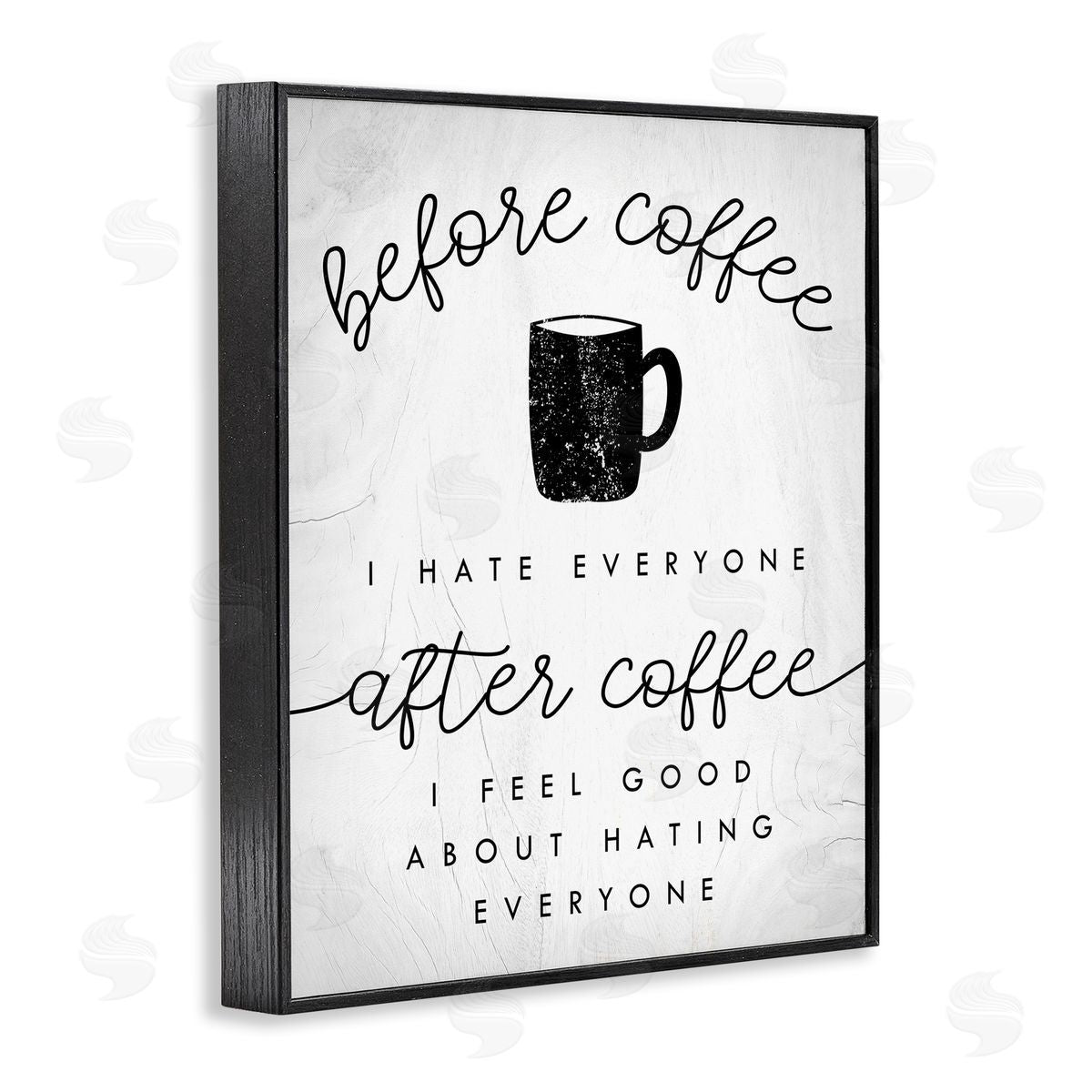 Stupell Studio Before Coffe_sidee Hate Everyone Quote Kitchen Humor