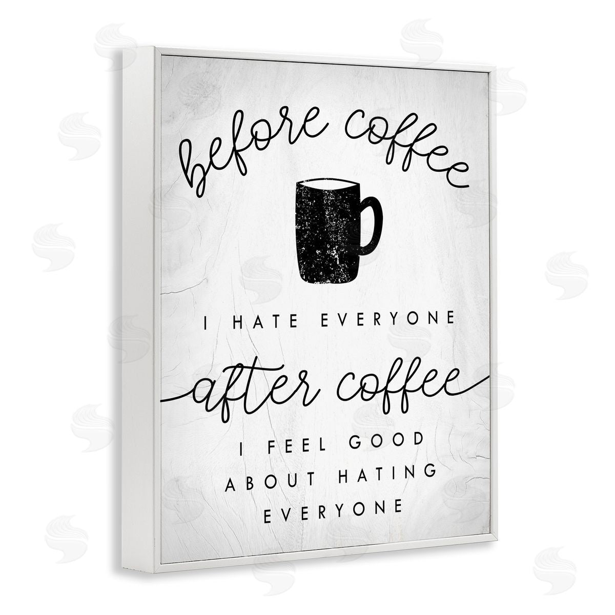 Stupell Studio Before Coffe_sidee Hate Everyone Quote Kitchen Humor