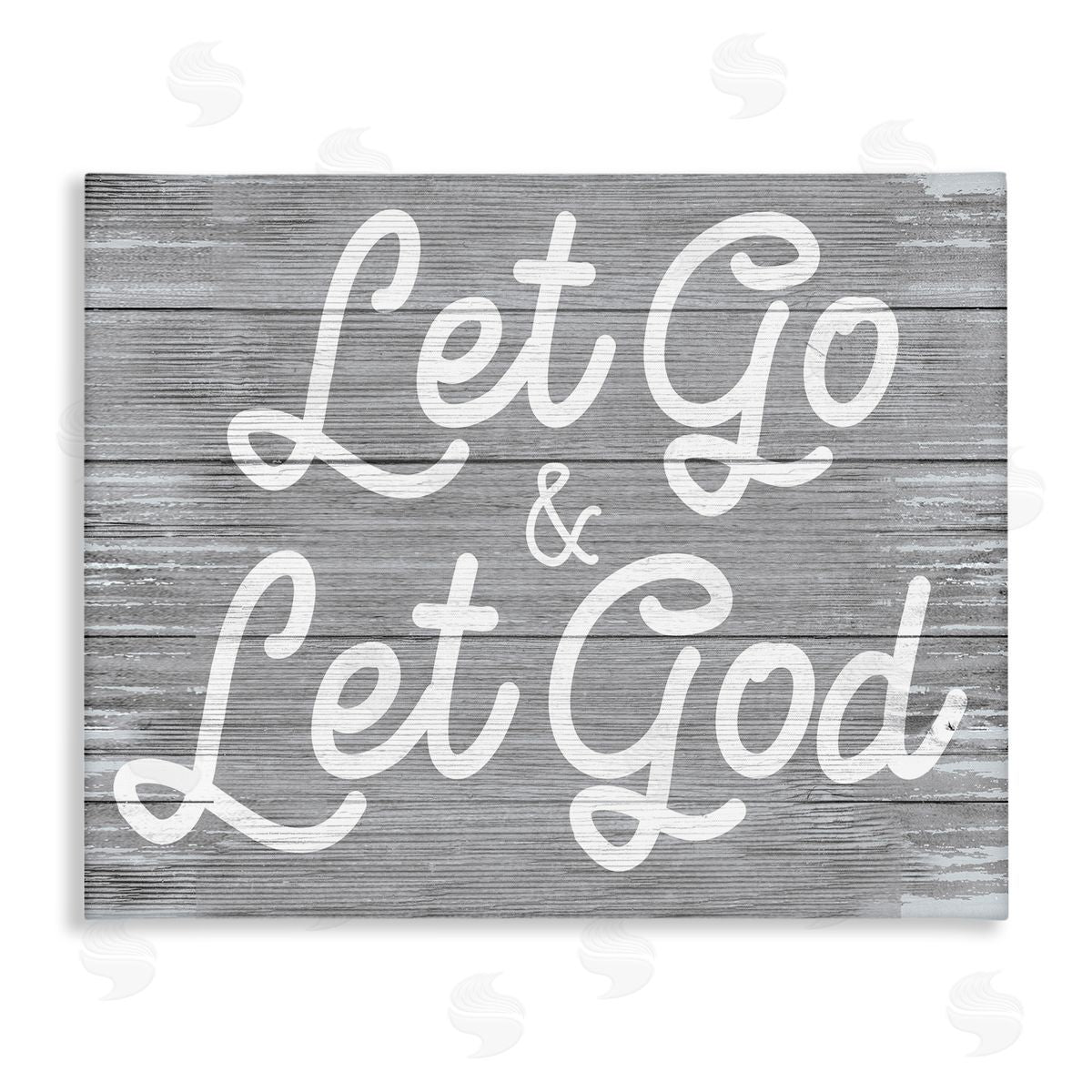 Stupell Studio Let Go Let God Inspirational Faith Based Quote
