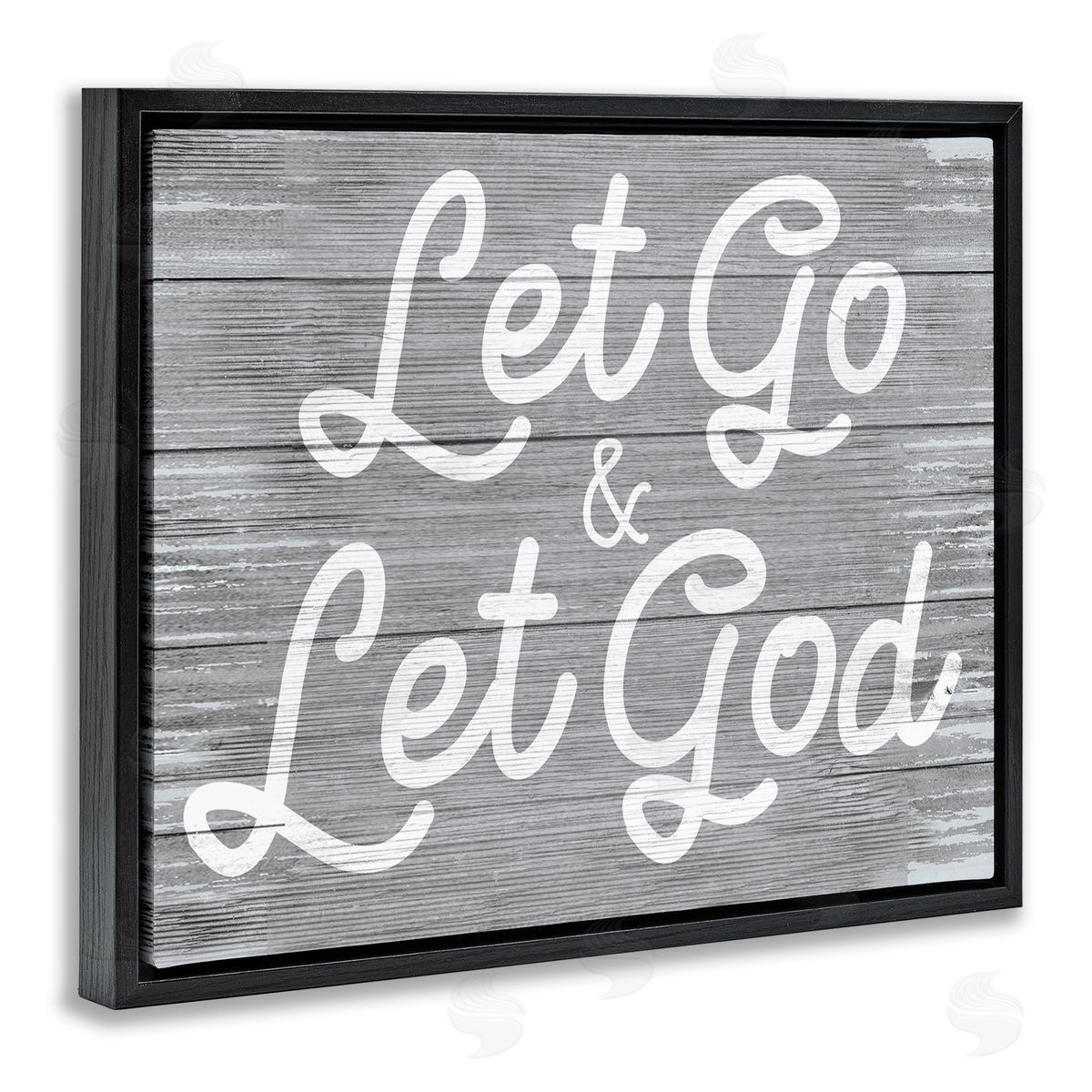Stupell Studio Let Go Let God Inspirational Faith Based Quote