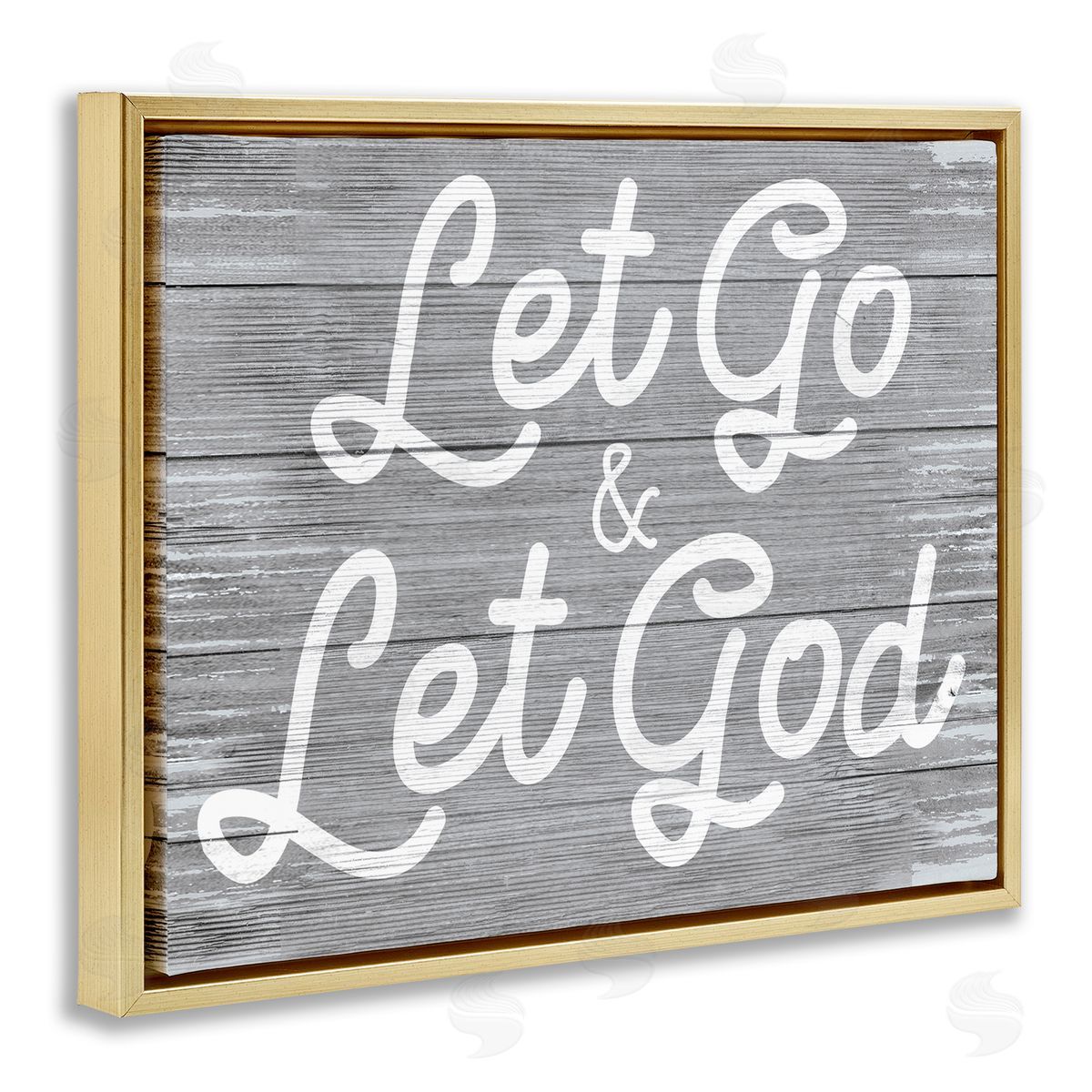 Stupell Studio Let Go Let God Inspirational Faith Based Quote