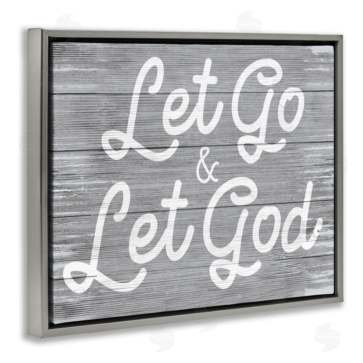 Stupell Studio Let Go Let God Inspirational Faith Based Quote
