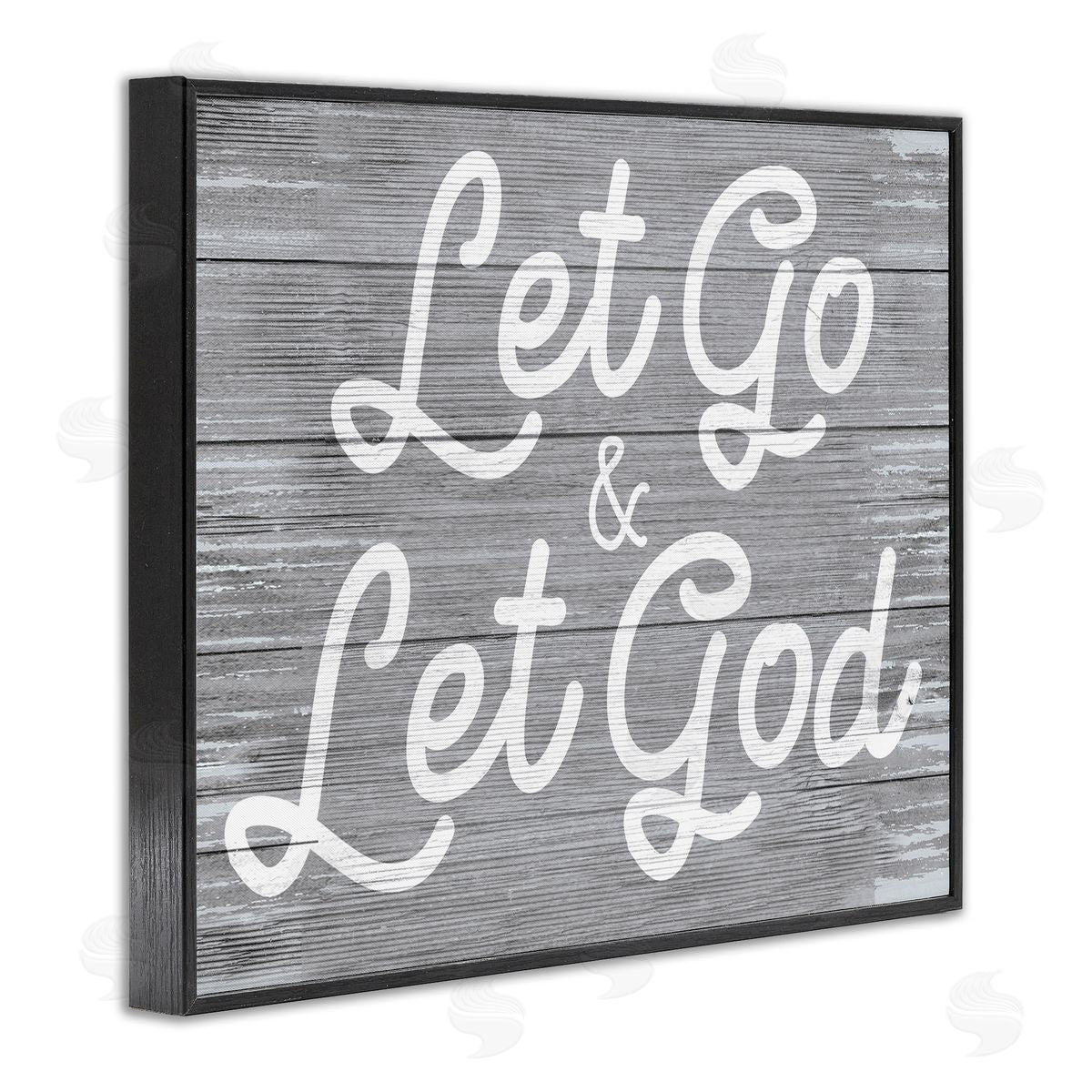 Stupell Studio Let Go Let God Inspirational Faith Based Quote