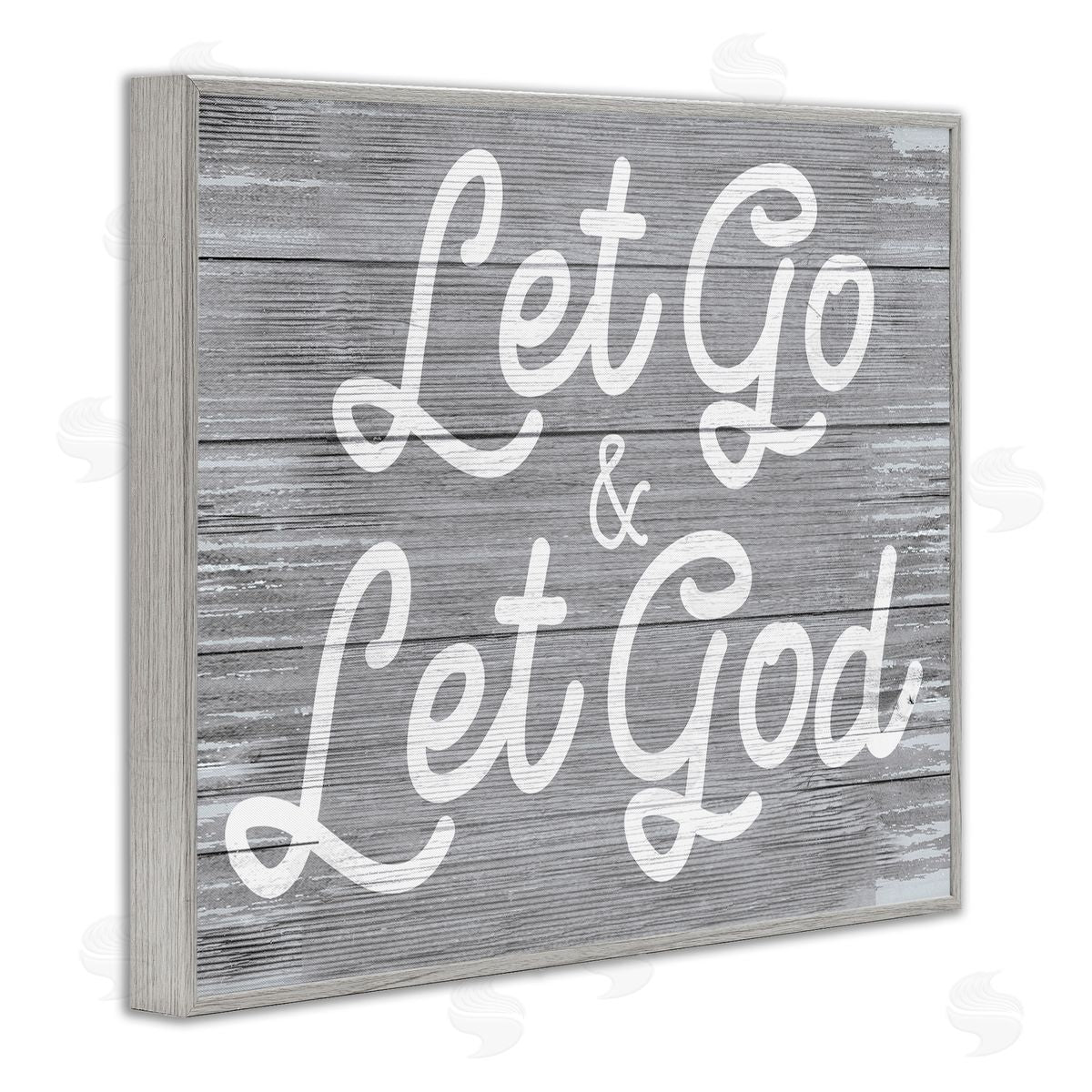 Stupell Studio Let Go Let God Inspirational Faith Based Quote
