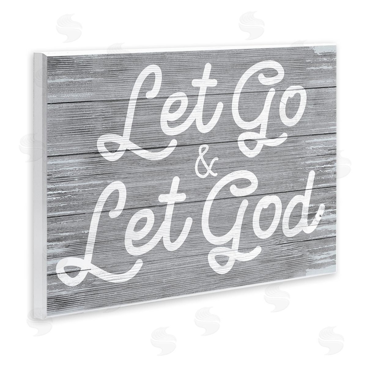 Stupell Studio Let Go Let God Inspirational Faith Based Quote