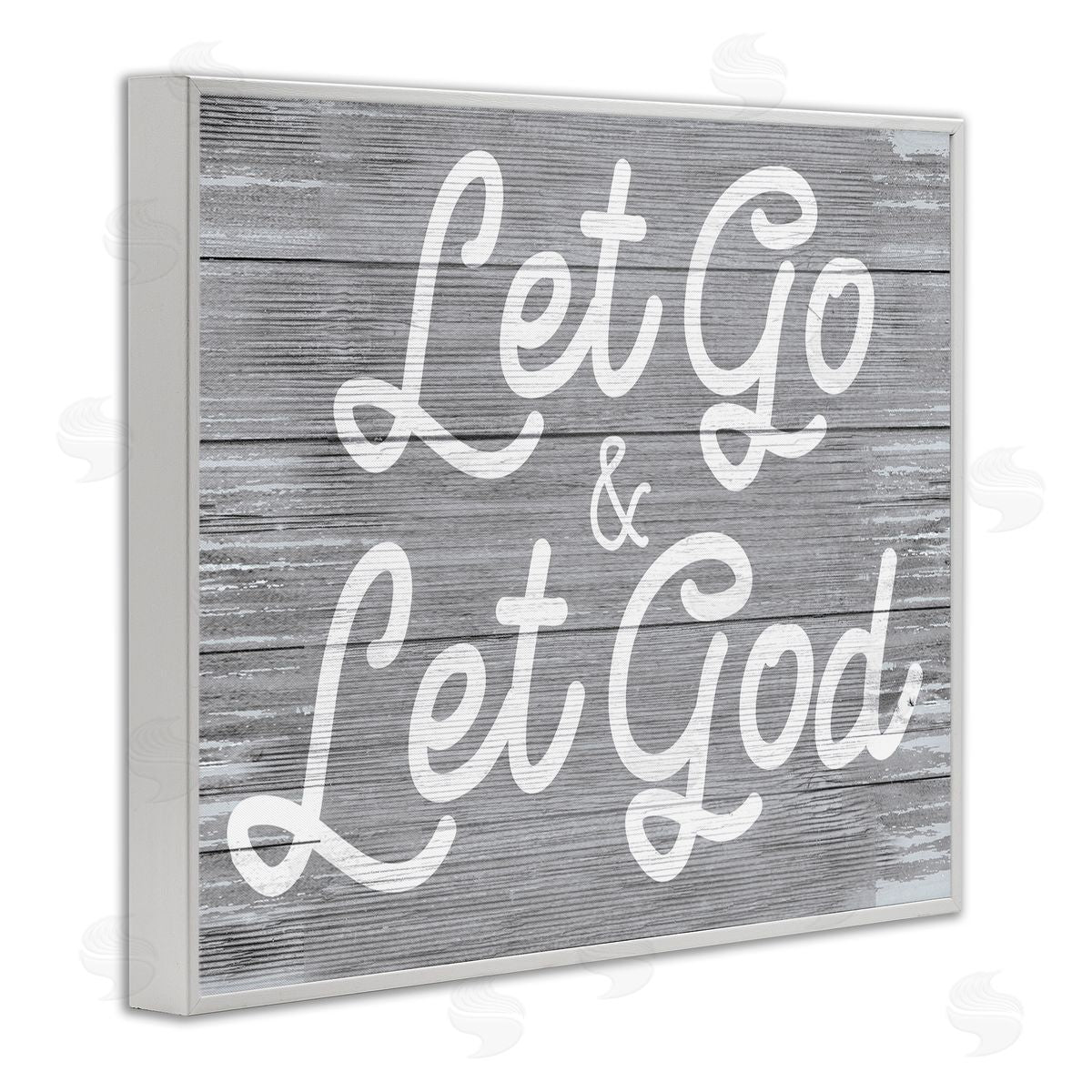 Stupell Studio Let Go Let God Inspirational Faith Based Quote