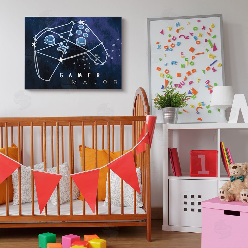Stupell Studio Gamer Major Phrase Controller Constellation Outer Space