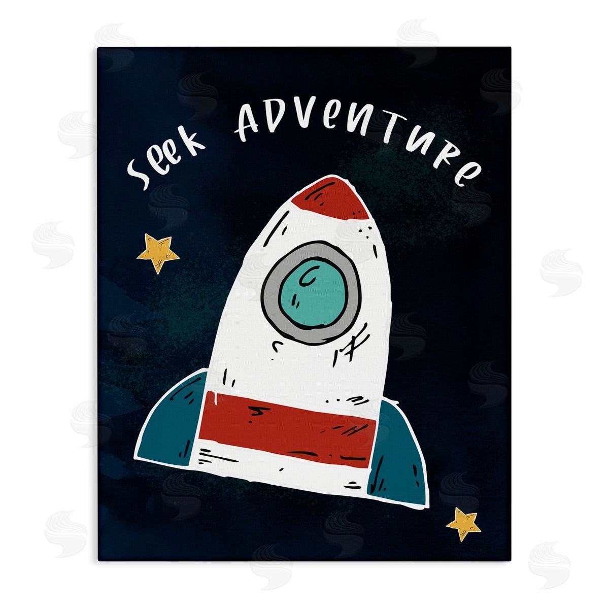 Stupell Studio Seek Adventure Inspirational Quote Space Ship Stars