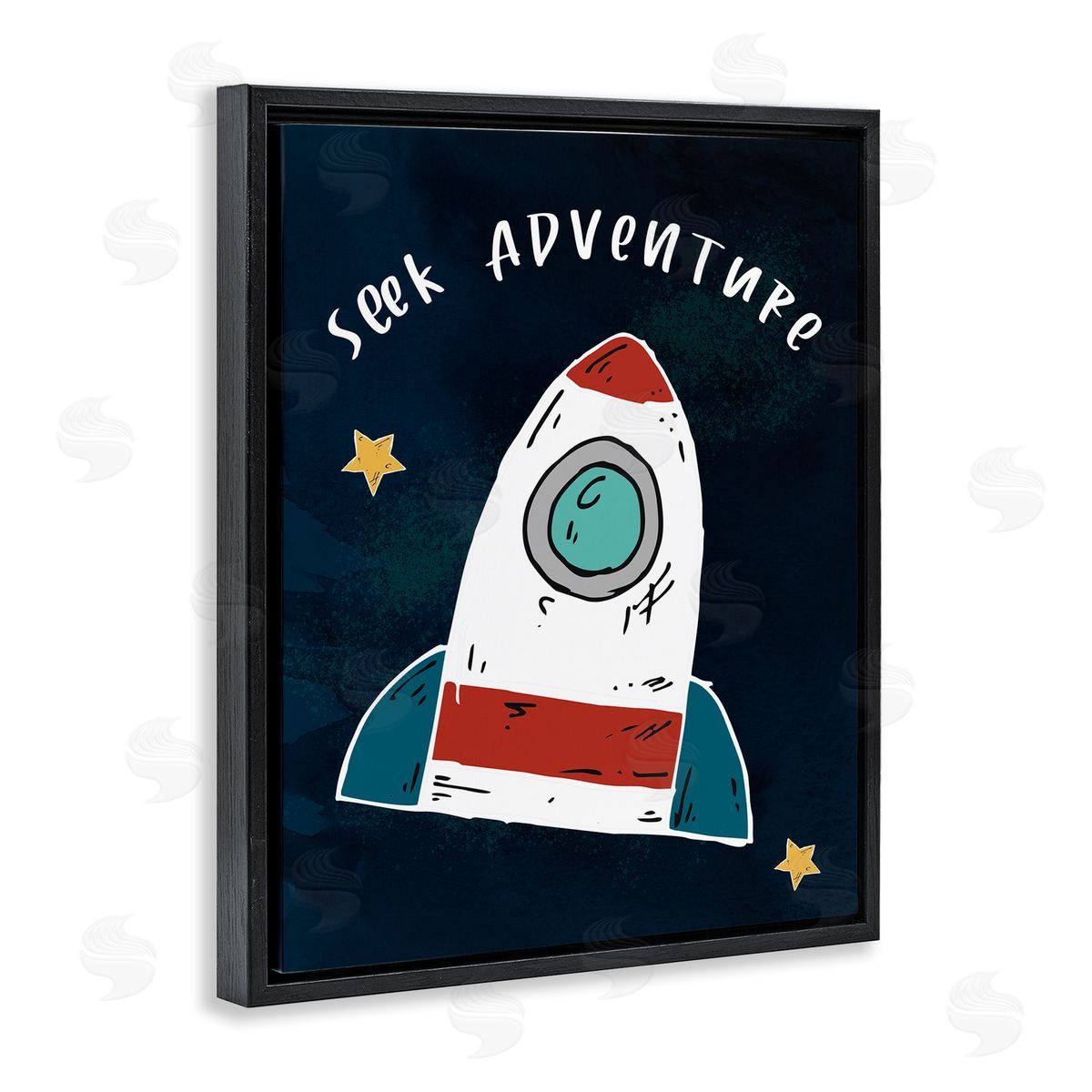 Stupell Studio Seek Adventure Inspirational Quote Space Ship Stars