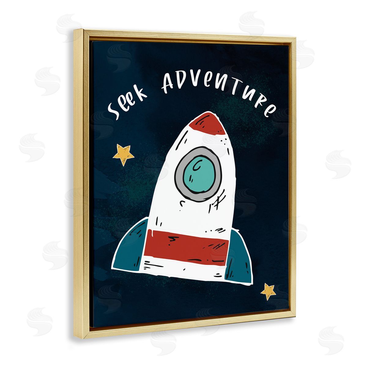 Stupell Studio Seek Adventure Inspirational Quote Space Ship Stars