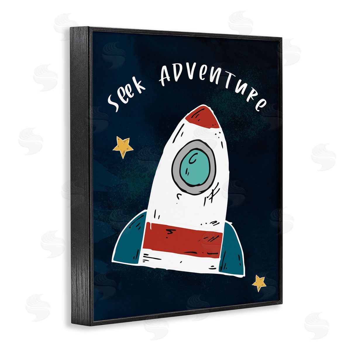 Stupell Studio Seek Adventure Inspirational Quote Space Ship Stars