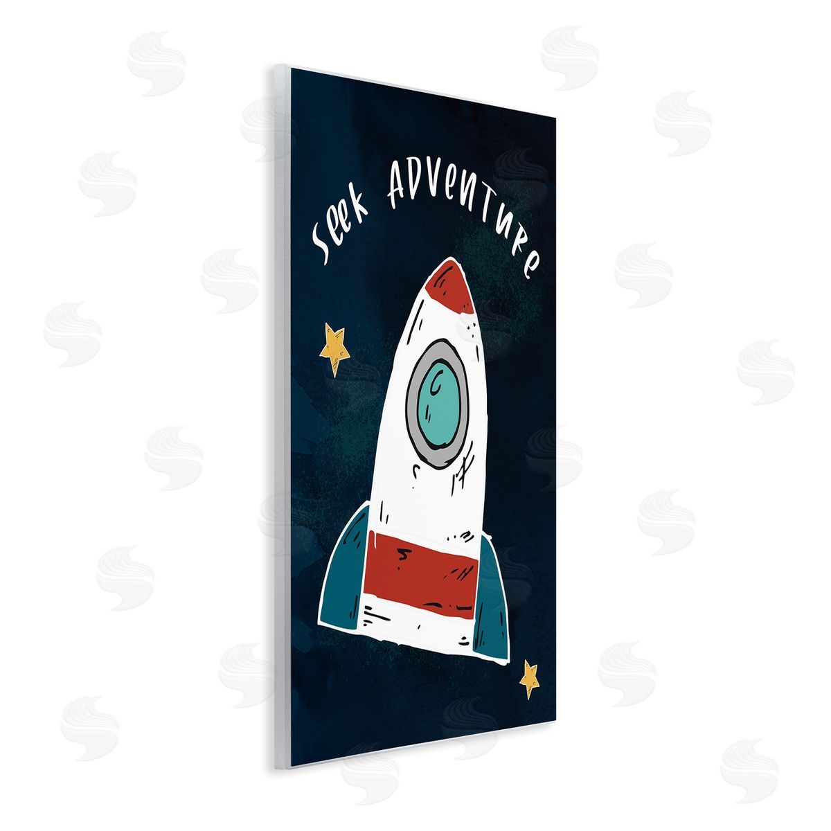 Stupell Studio Seek Adventure Inspirational Quote Space Ship Stars