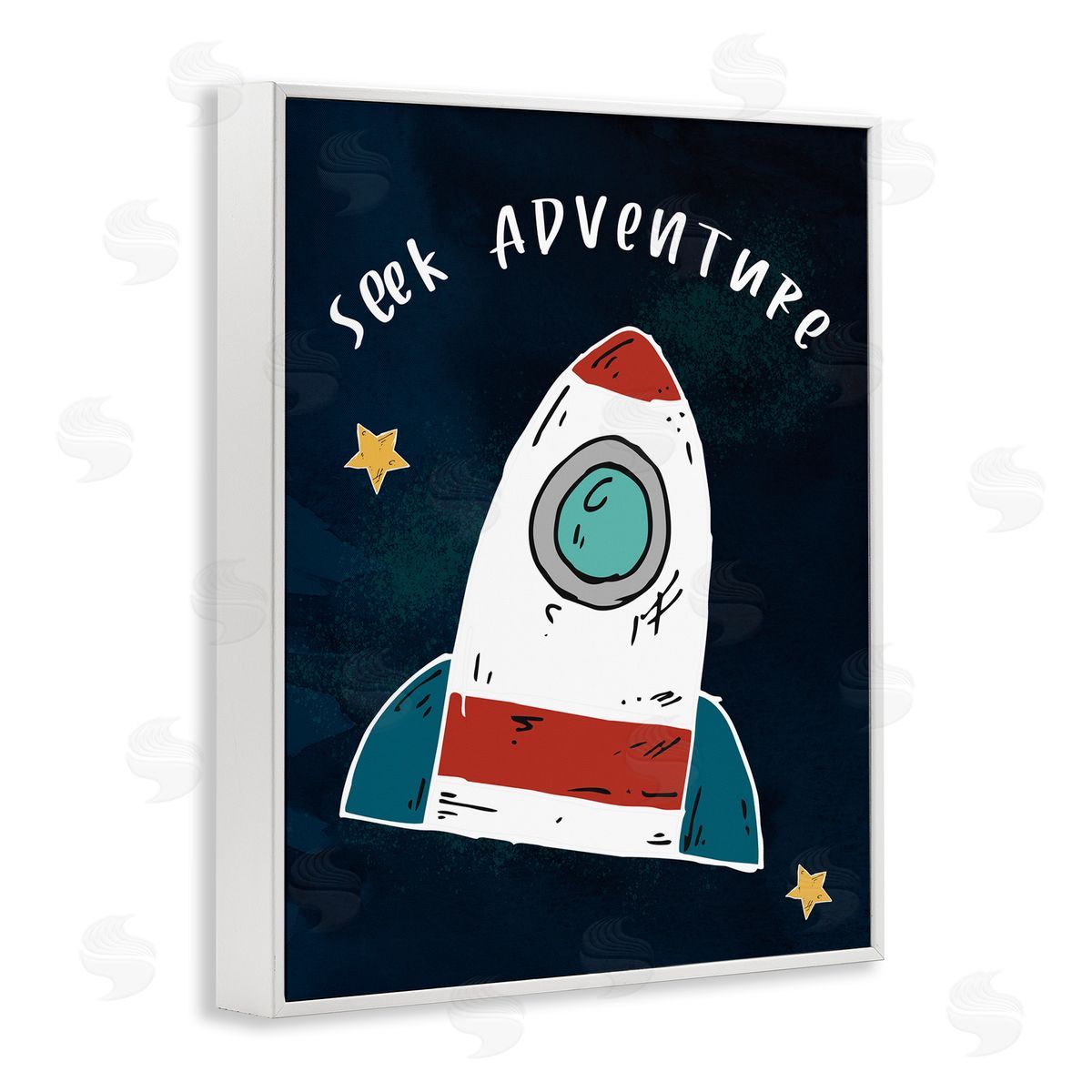 Stupell Studio Seek Adventure Inspirational Quote Space Ship Stars