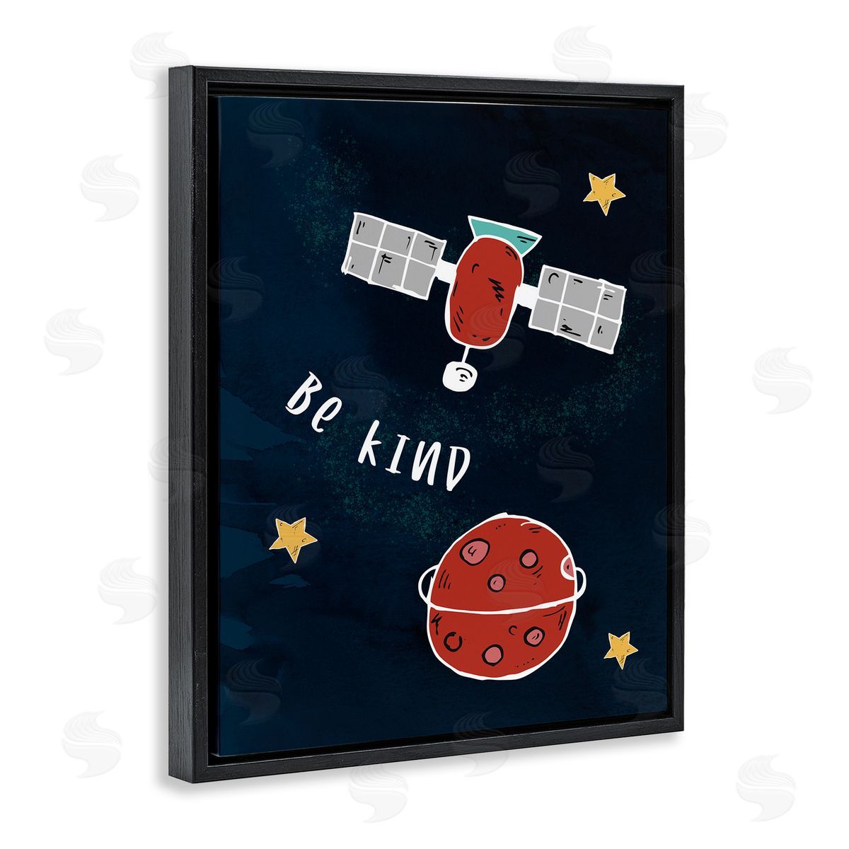 Stupell Studio Be Kind Phrase Red Planet Satellite and Stars