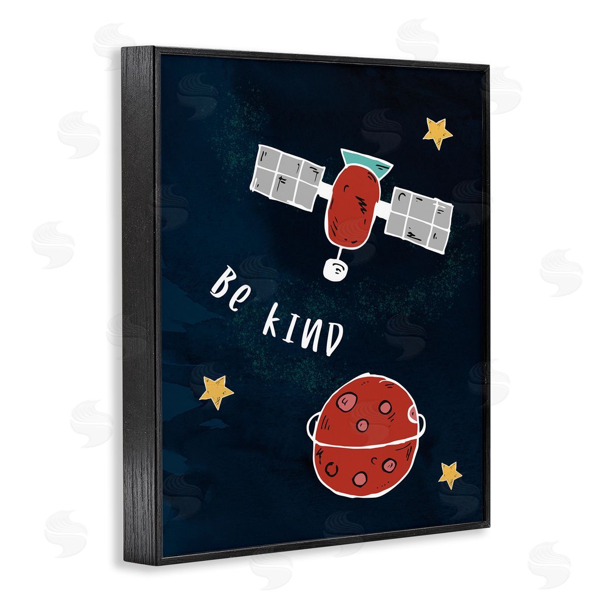 Stupell Studio Be Kind Phrase Red Planet Satellite and Stars