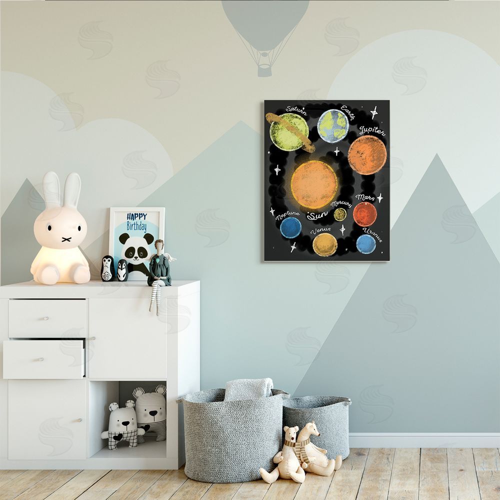 Stupell Studio Solar System Playful Planet Chart Earth Mars Sun