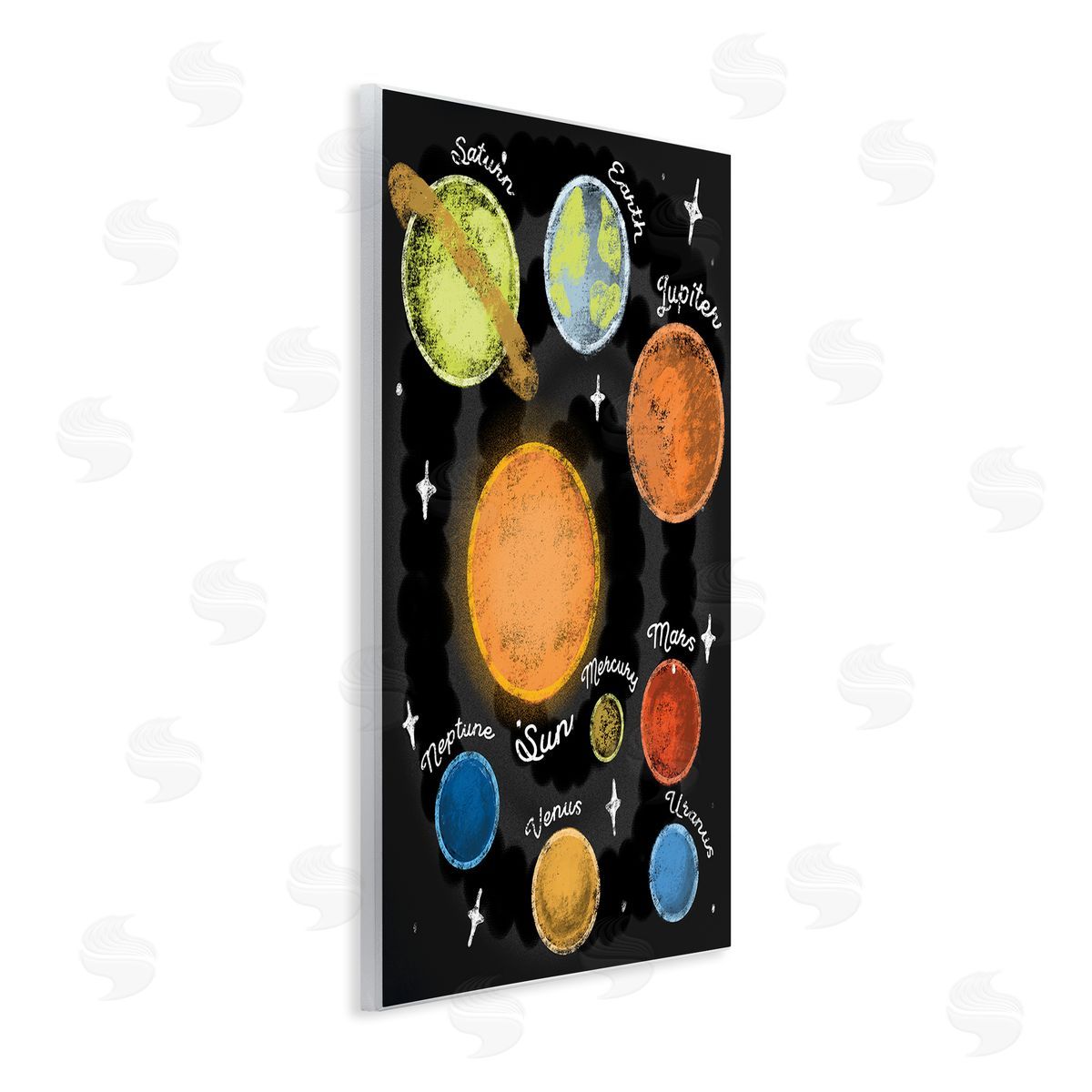 Stupell Studio Solar System Playful Planet Chart Earth Mars Sun