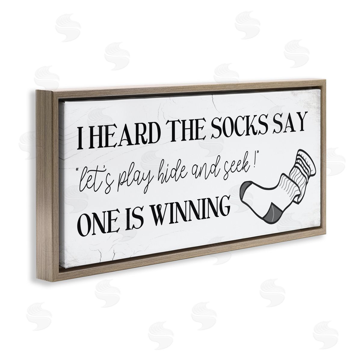 Stupell Studio Socks Say Hide and Seek Quote Laundry Humor