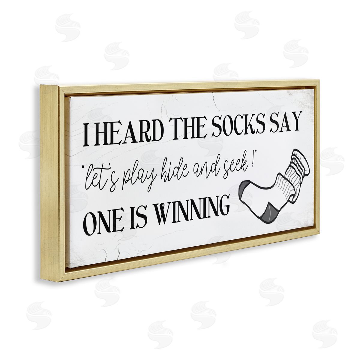 Stupell Studio Socks Say Hide and Seek Quote Laundry Humor