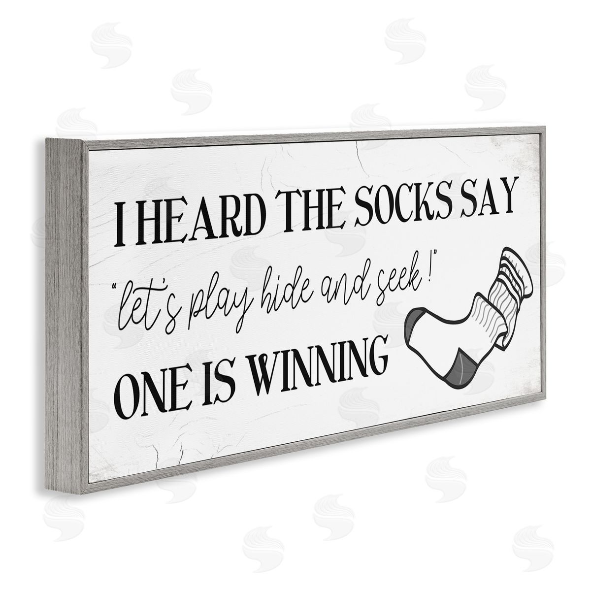 Stupell Studio Socks Say Hide and Seek Quote Laundry Humor