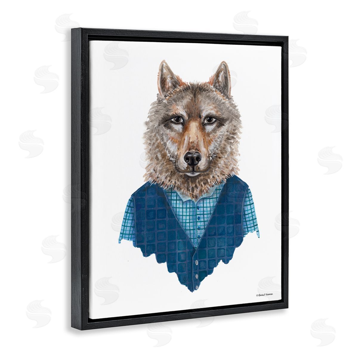 Rachel Nieman Wolf In Human Clothing Plaid Patterned Shirt Vest