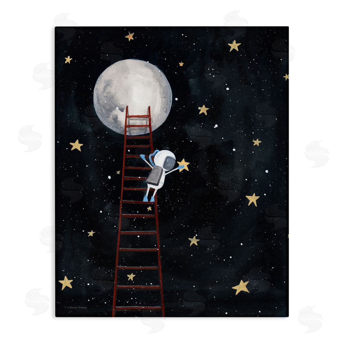 Rachel Nieman Astronaut Hanging Stars Outer Space Ladder to Moon