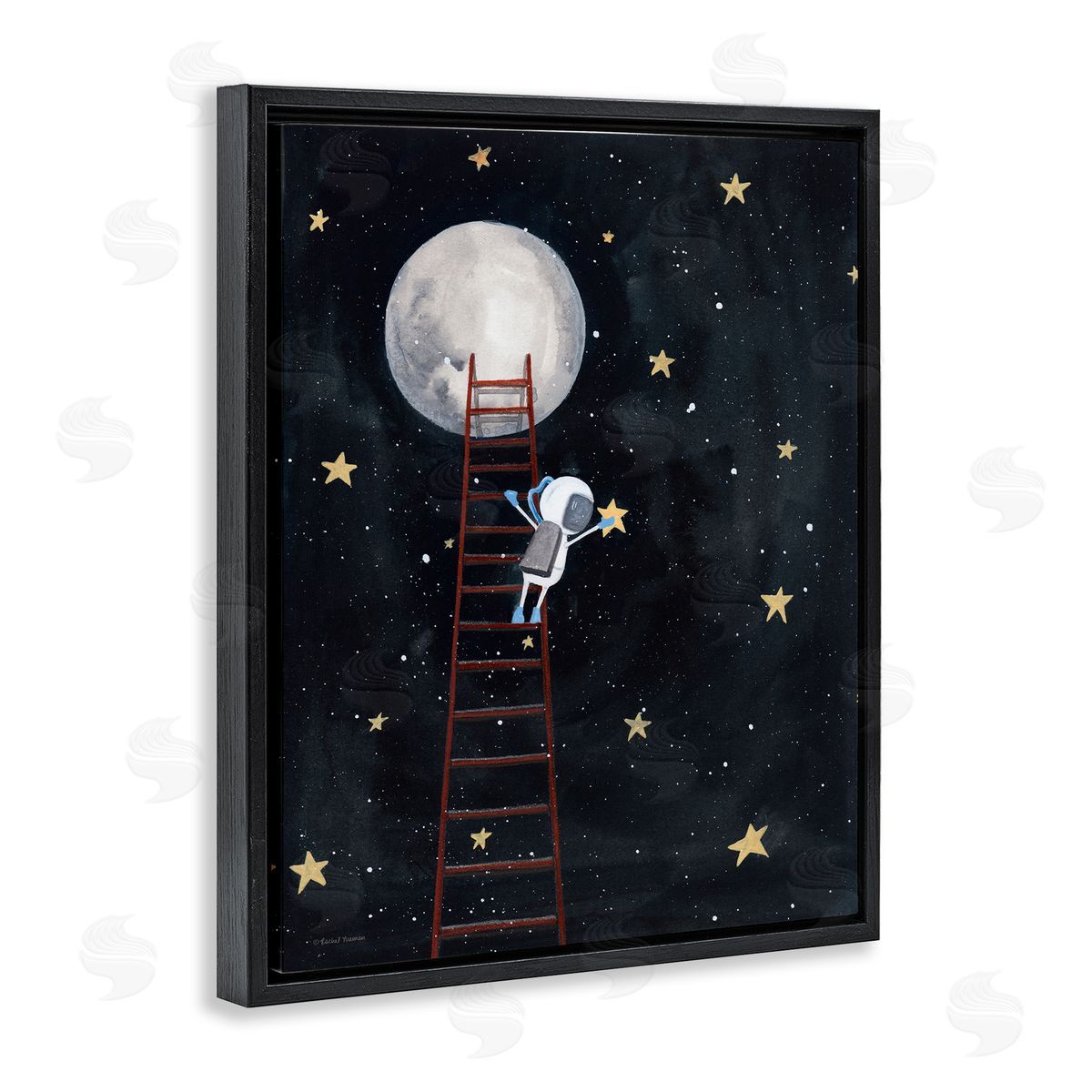 Rachel Nieman Astronaut Hanging Stars Outer Space Ladder to Moon