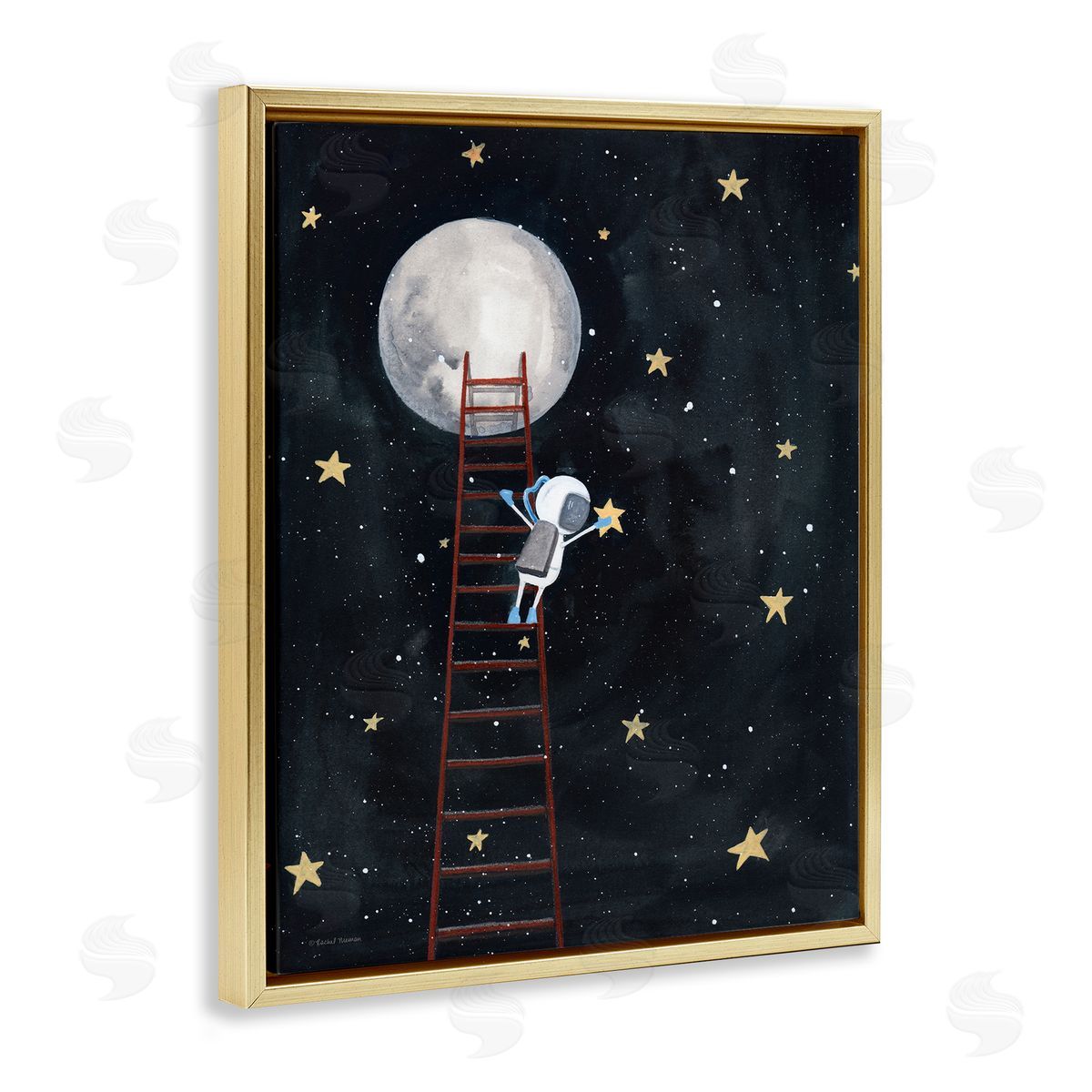 Rachel Nieman Astronaut Hanging Stars Outer Space Ladder to Moon