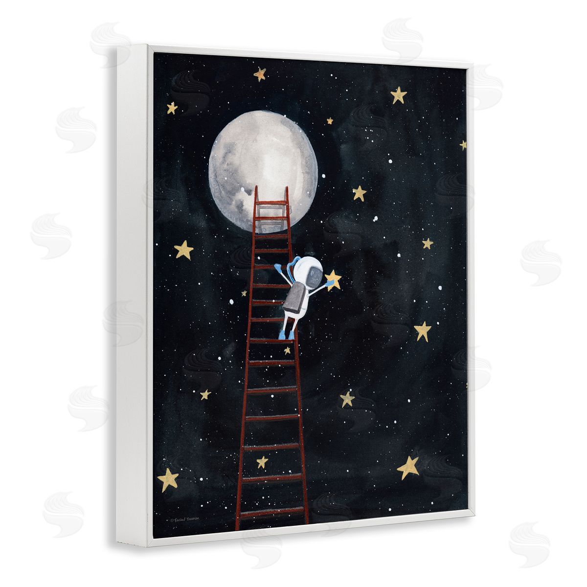 Rachel Nieman Astronaut Hanging Stars Outer Space Ladder to Moon