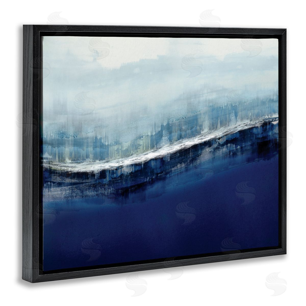 Jake Messina Abstract Ocean Waves Blue Stormy Sky 