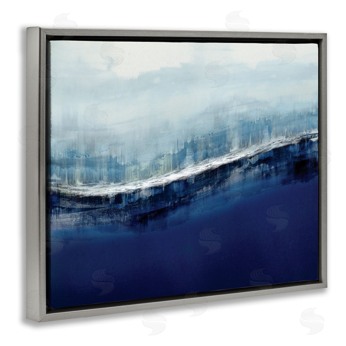Jake Messina Abstract Ocean Waves Blue Stormy Sky 