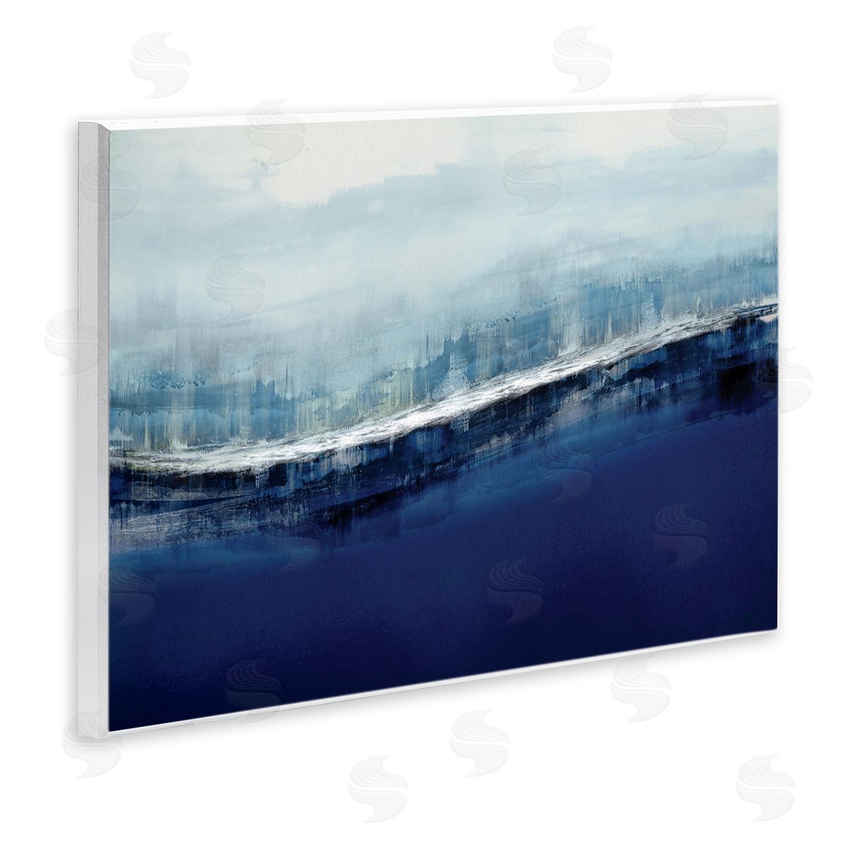 Jake Messina Abstract Ocean Waves Blue Stormy Sky 