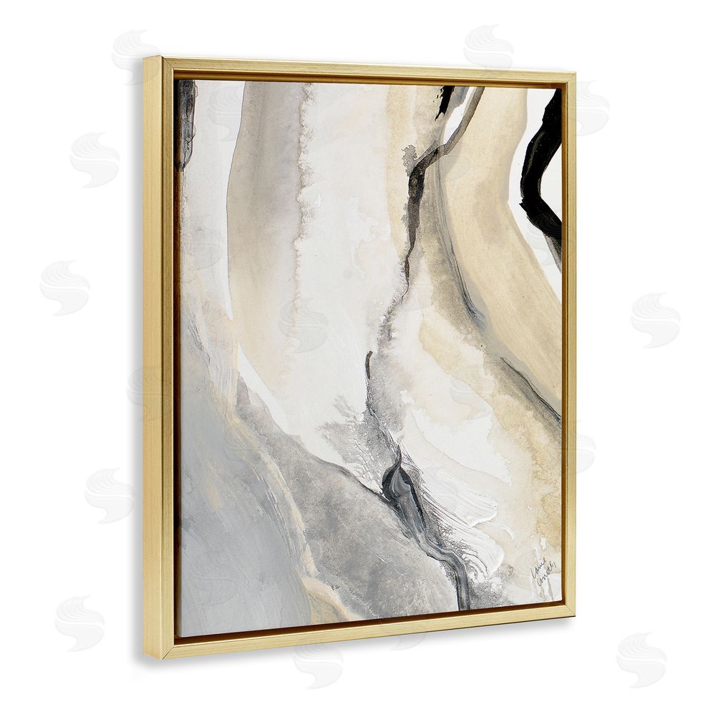 Lanie Loreth Abstract Paint Strokes Fluid Beige Movement