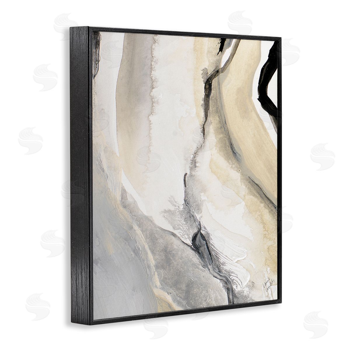 Lanie Loreth Abstract Paint Strokes Fluid Beige Movement