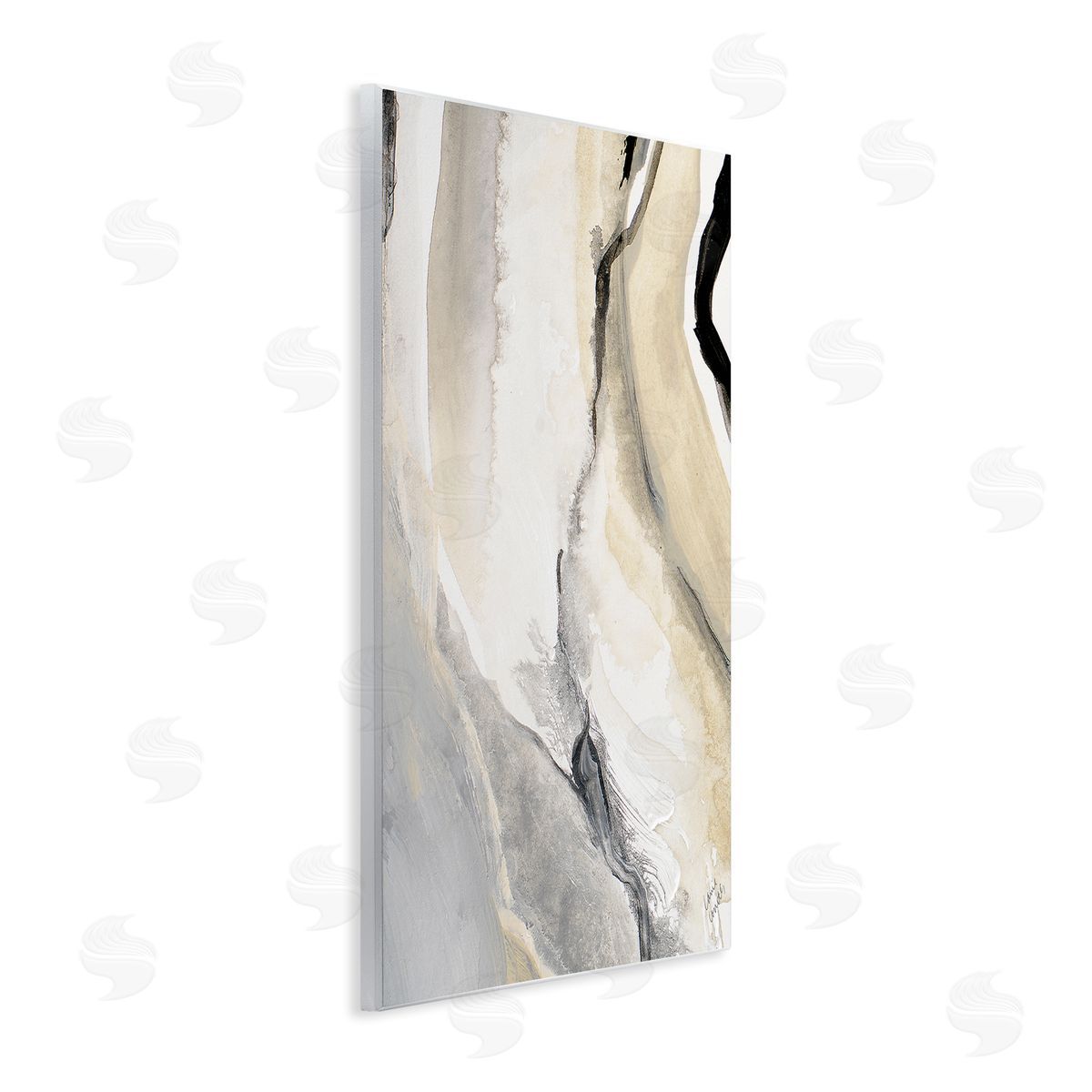 Lanie Loreth Abstract Paint Strokes Fluid Beige Movement