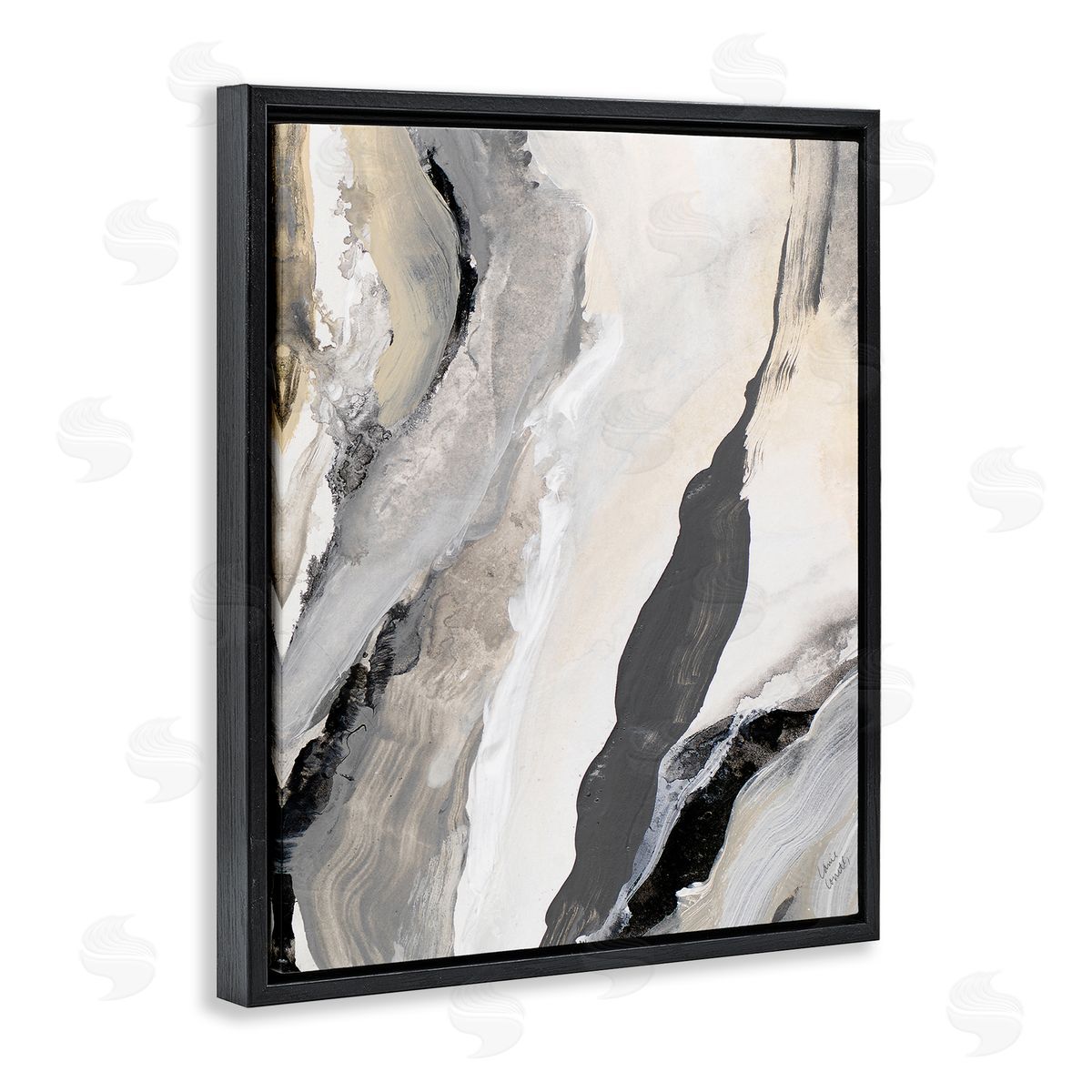 Lanie Loreth Paint Stroke Movement Abstraction Grey Beige 