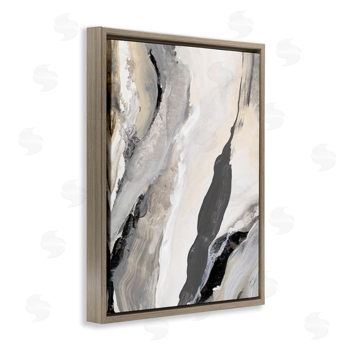 Lanie Loreth Paint Stroke Movement Abstraction Grey Beige 